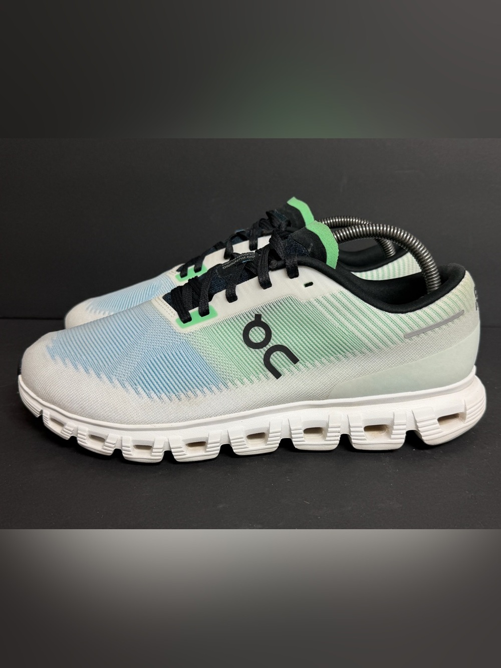 On Cloud 6 Push Horizon Honeydew White Blue Green 3MF10053001 Sneaker Men's SZ 9
